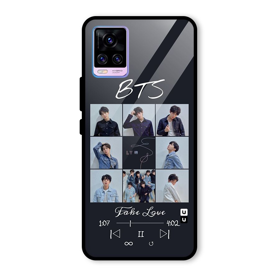 BTS Fake Love Glass Back Case for Vivo V20 Pro