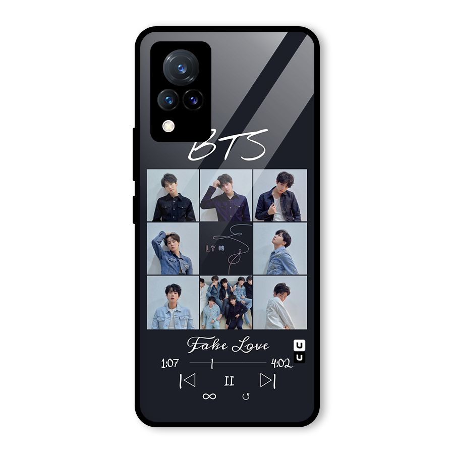 BTS Fake Love Glass Back Case for Vivo V21 5G