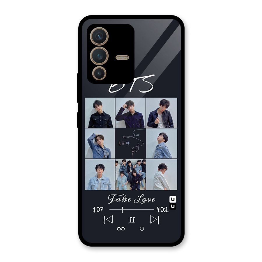BTS Fake Love Glass Back Case for Vivo V23 5G