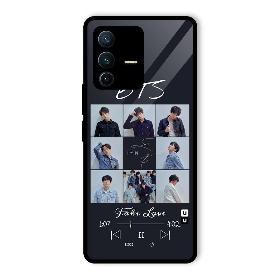 BTS Fake Love Glass Back Case for Vivo V23 Pro