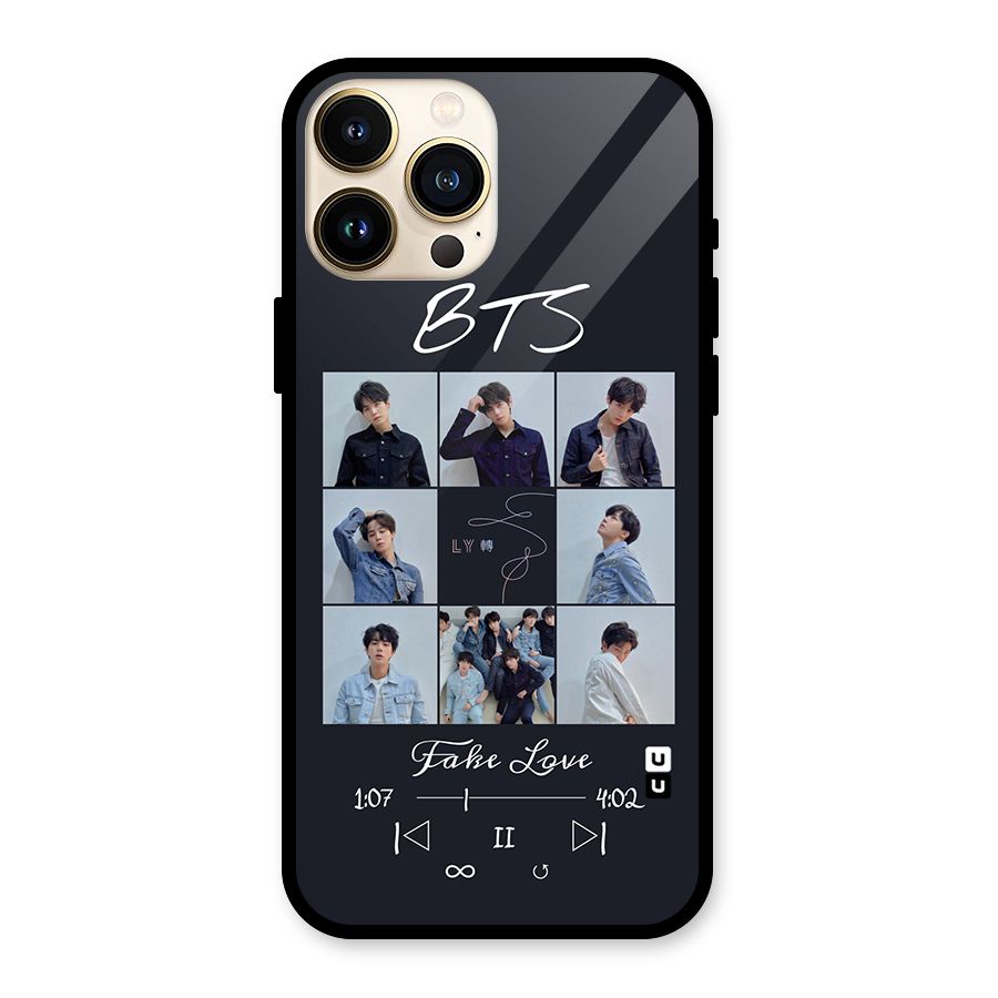 BTS Fake Love Glass Back Case for iPhone 13 Pro Max