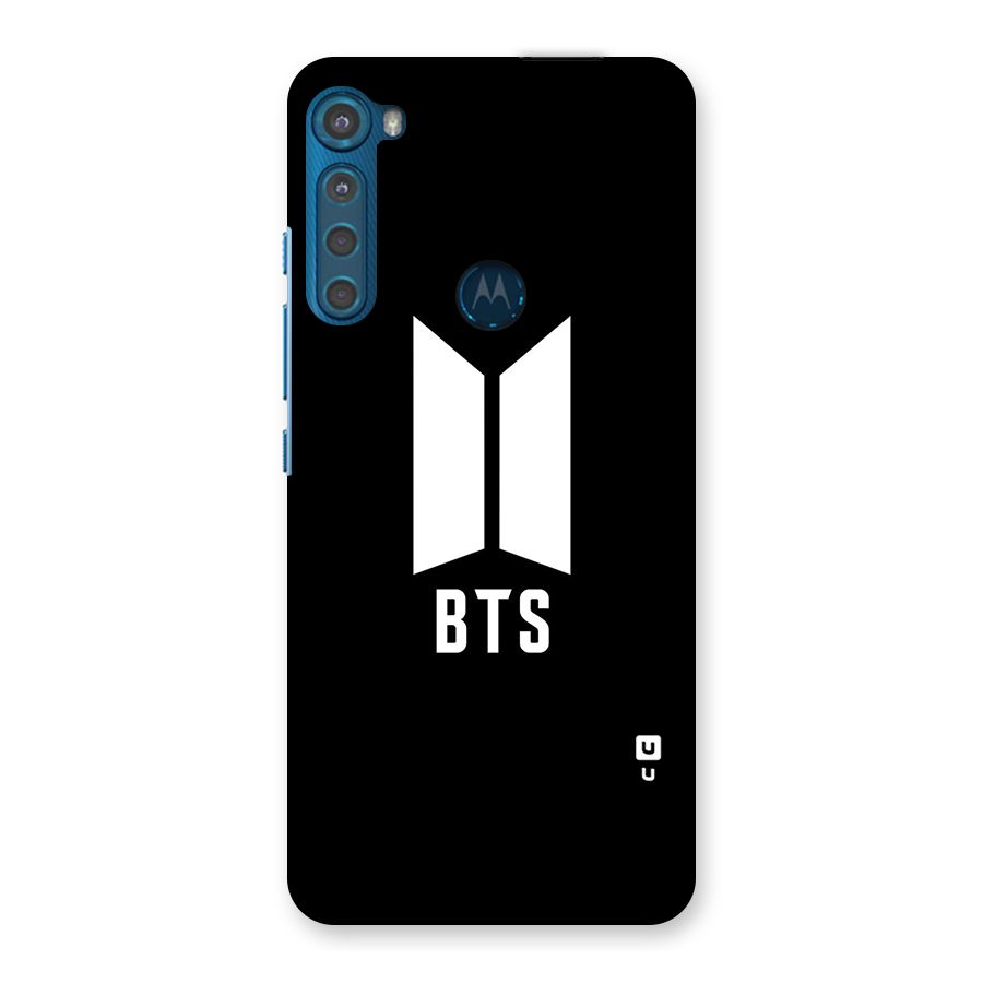 BTS Logo Black Back Case for Motorola One Fusion Plus