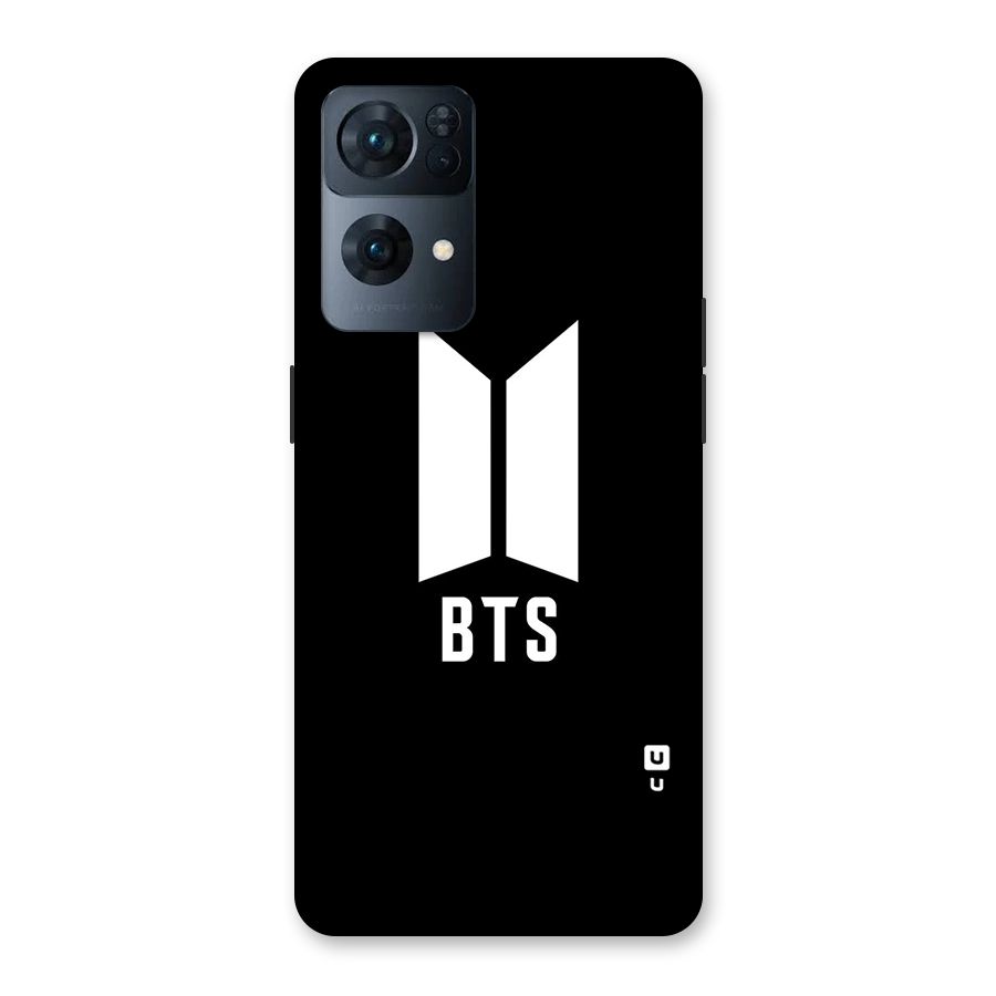 BTS Logo Black Back Case for Oppo Reno7 Pro 5G