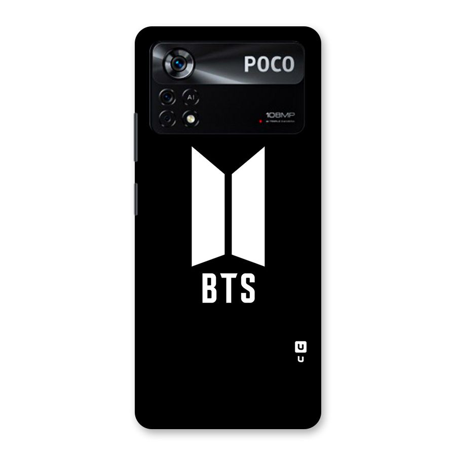 BTS Logo Black Back Case for Poco X4 Pro 5G