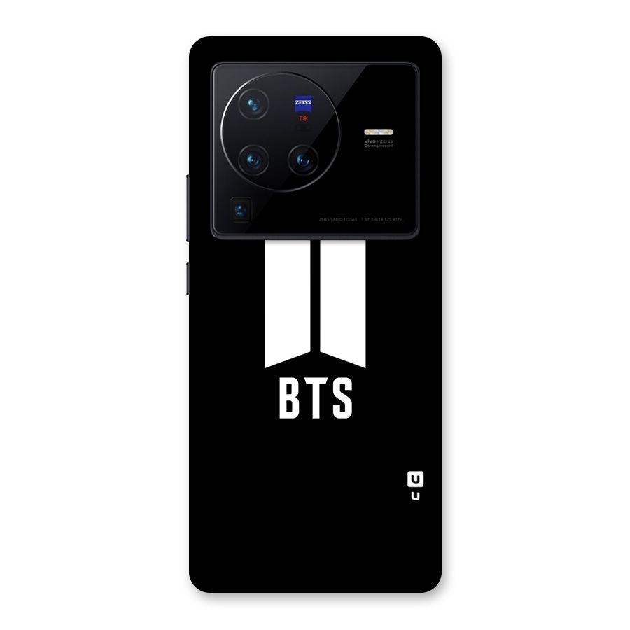 BTS Logo Black Back Case for Vivo X80 Pro