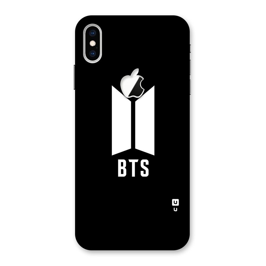BTS Logo Black Back Case for iPhone XS Max Apple Cut