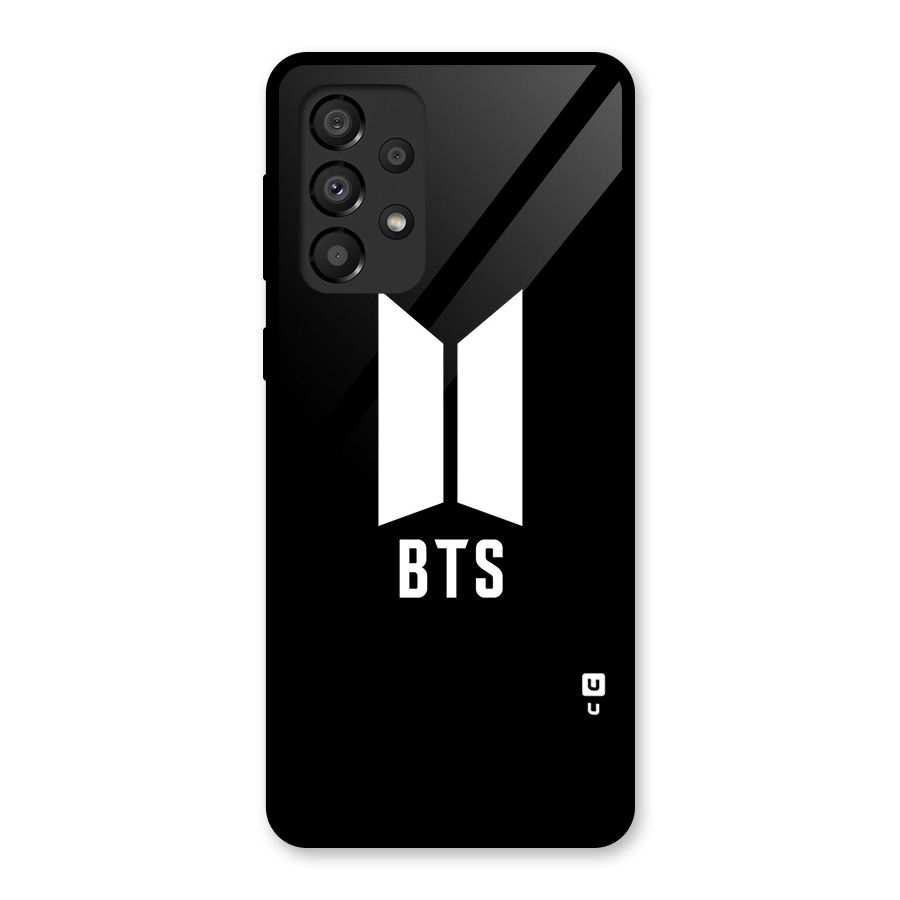 BTS Logo Black Glass Back Case for Galaxy A33 5G
