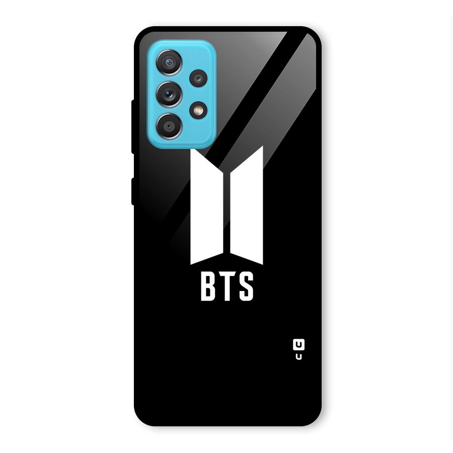 BTS Logo Black Glass Back Case for Galaxy A52