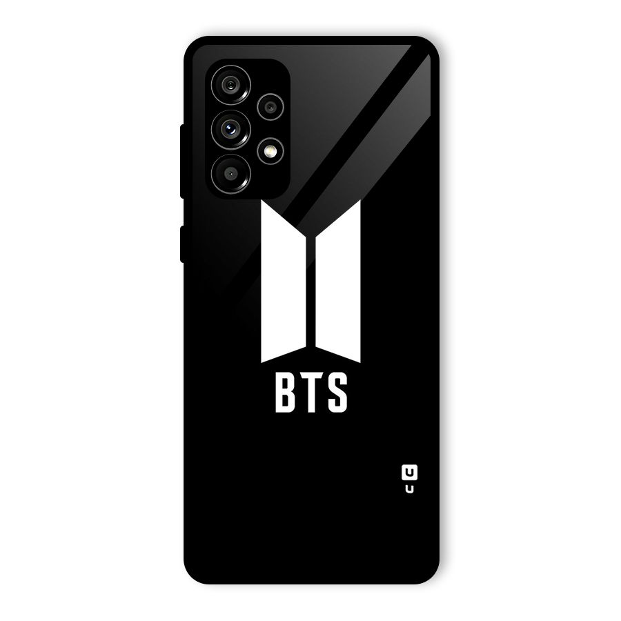 BTS Logo Black Glass Back Case for Galaxy A73 5G