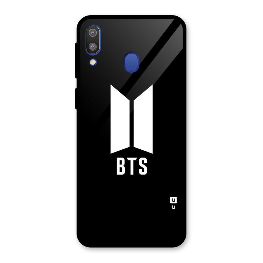 BTS Logo Black Glass Back Case for Galaxy M20