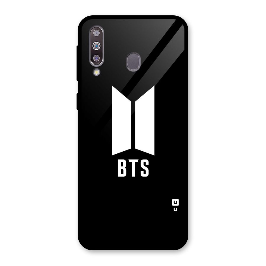 BTS Logo Black Glass Back Case for Galaxy M30