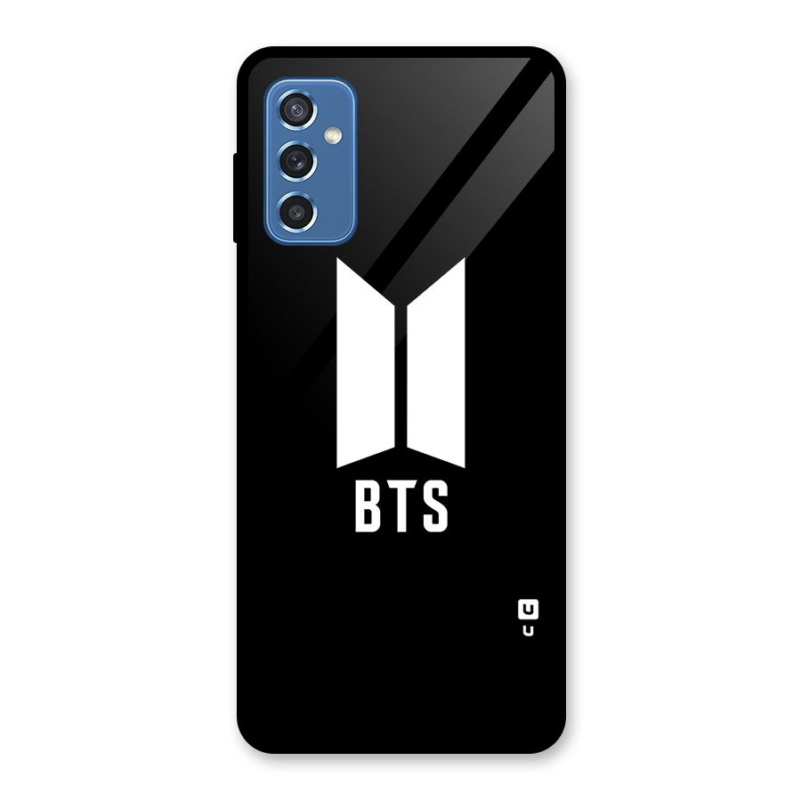 BTS Logo Black Glass Back Case for Galaxy M52 5G