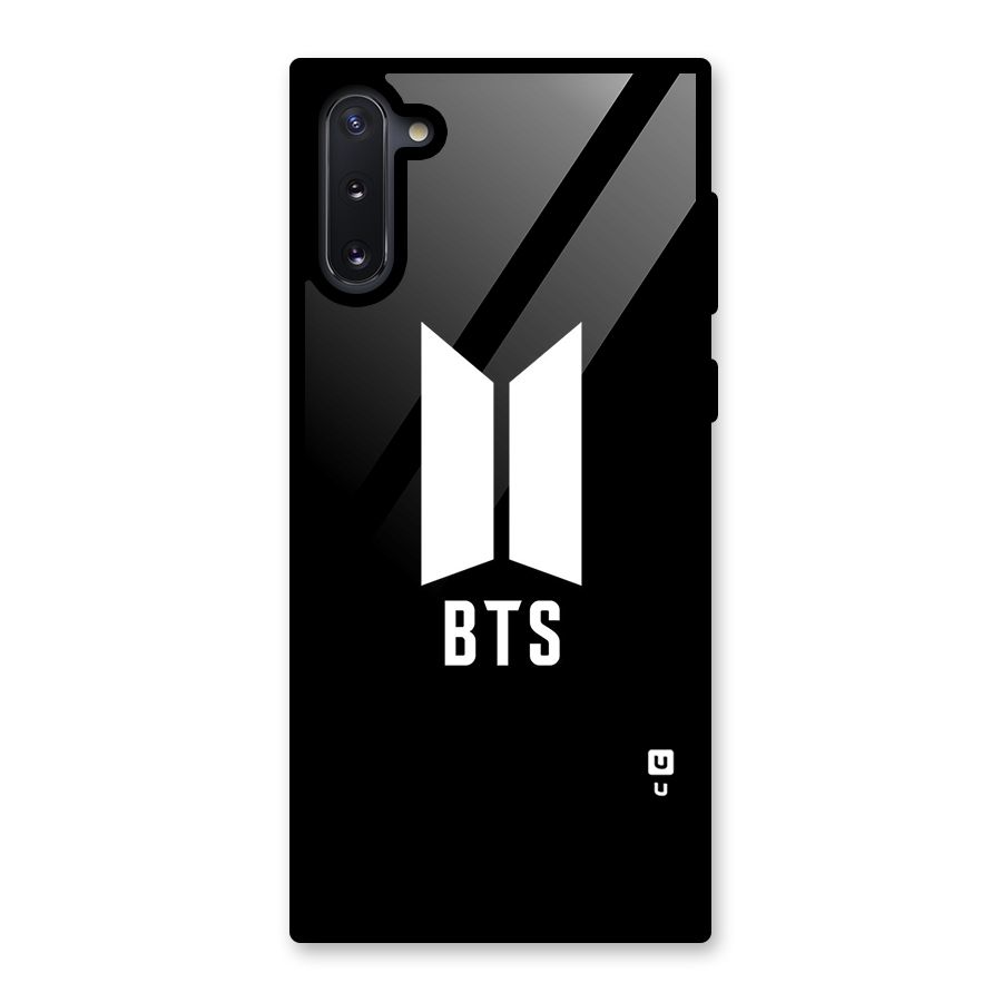 BTS Logo Black Glass Back Case for Galaxy Note 10