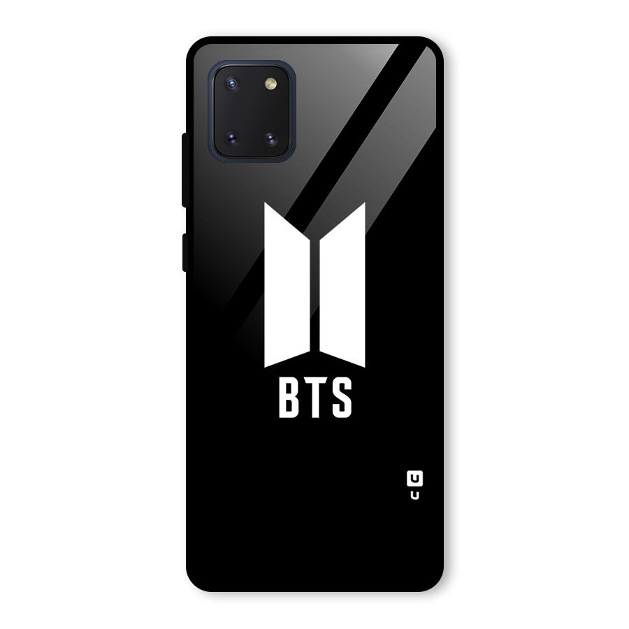 BTS Logo Black Glass Back Case for Galaxy Note 10 Lite