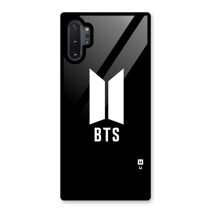 BTS Logo Black Glass Back Case for Galaxy Note 10 Plus