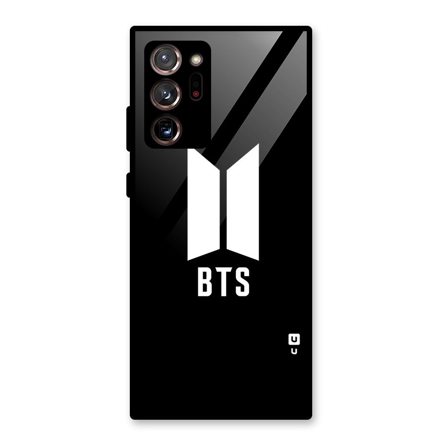 BTS Logo Black Glass Back Case for Galaxy Note 20 Ultra