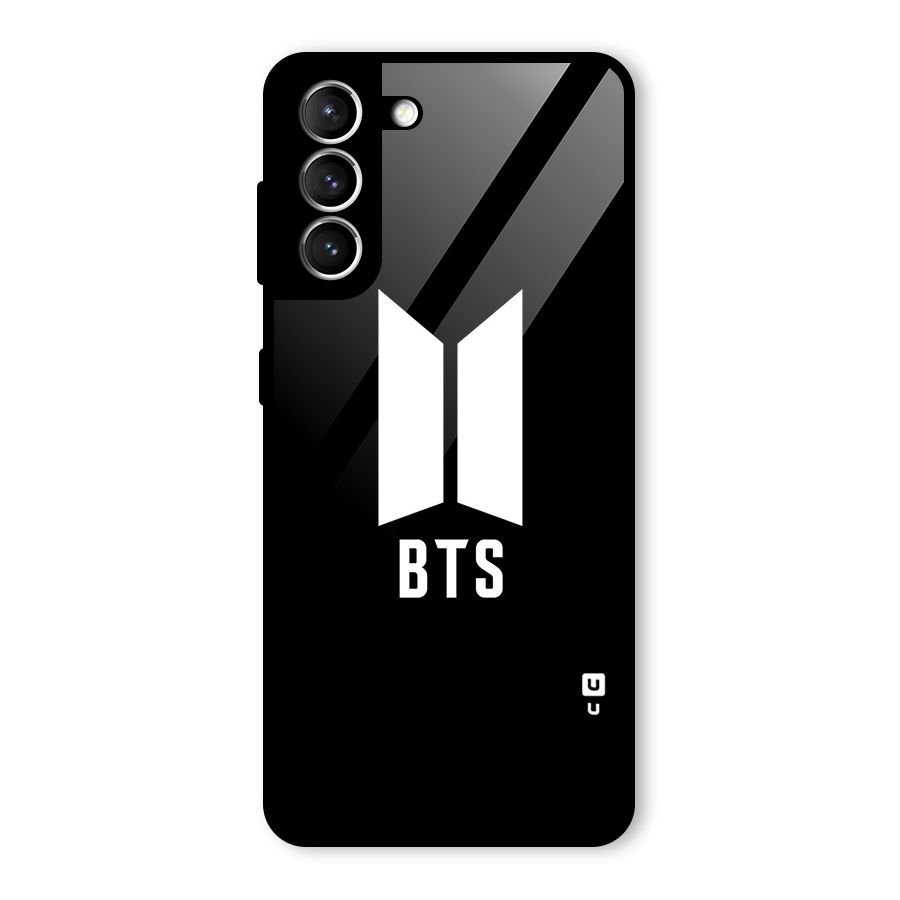 BTS Logo Black Glass Back Case for Galaxy S21 5G