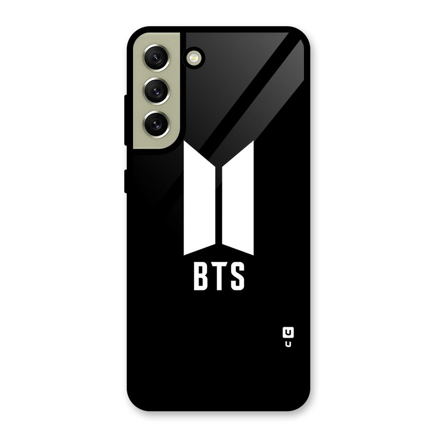 BTS Logo Black Glass Back Case for Galaxy S21 FE 5G