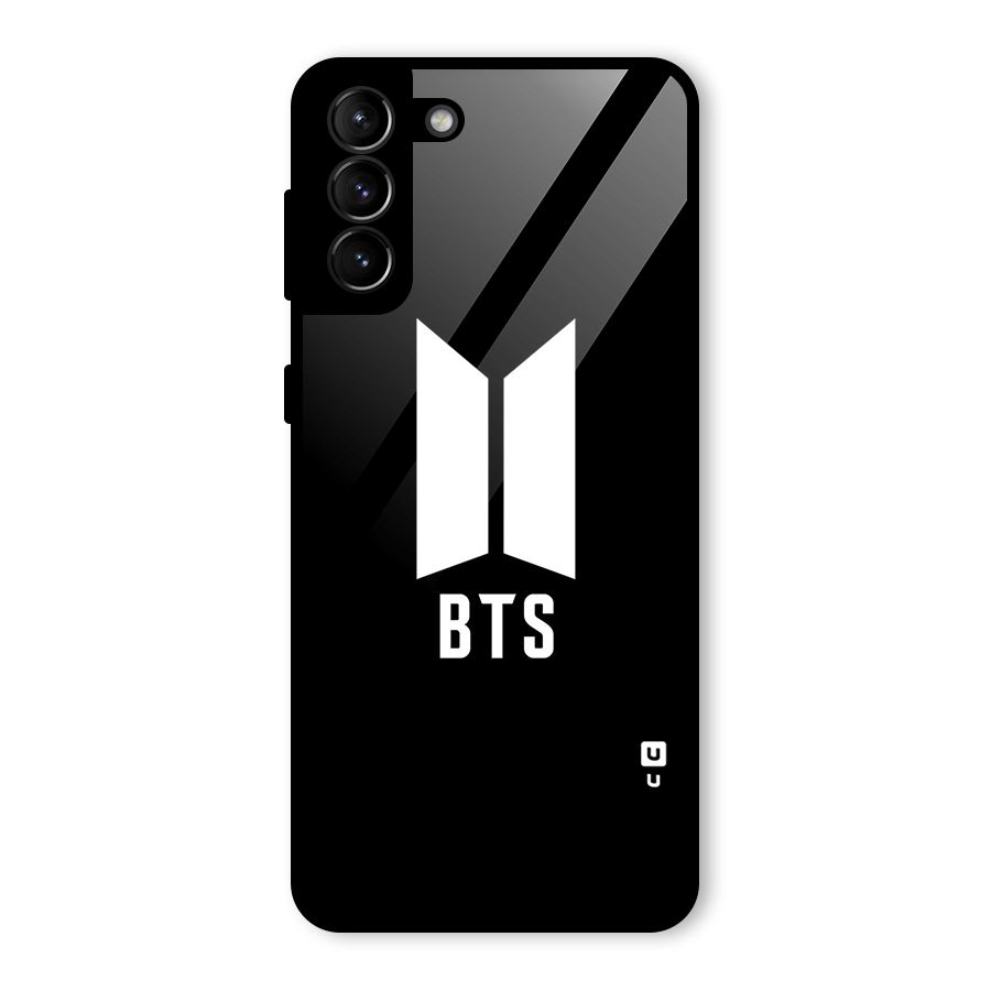 BTS Logo Black Glass Back Case for Galaxy S21 Plus