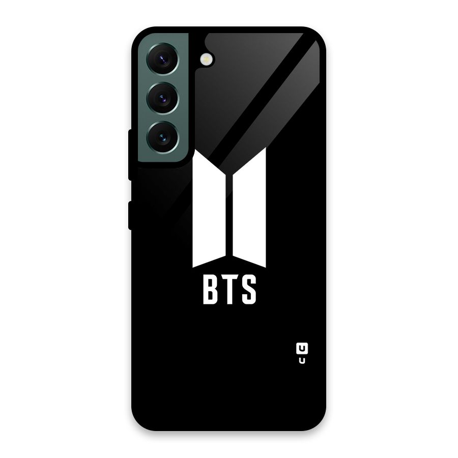 BTS Logo Black Glass Back Case for Galaxy S22 5G