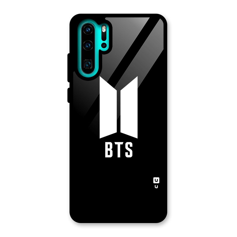 BTS Logo Black Glass Back Case for Huawei P30 Pro