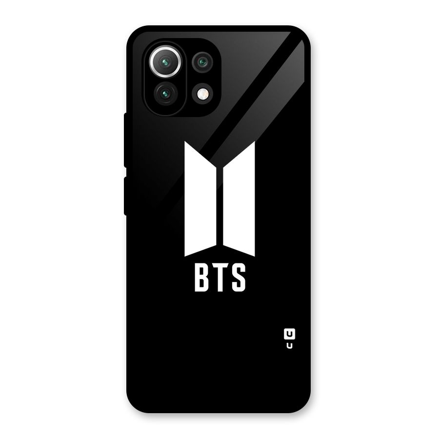 BTS Logo Black Glass Back Case for Mi 11 Lite