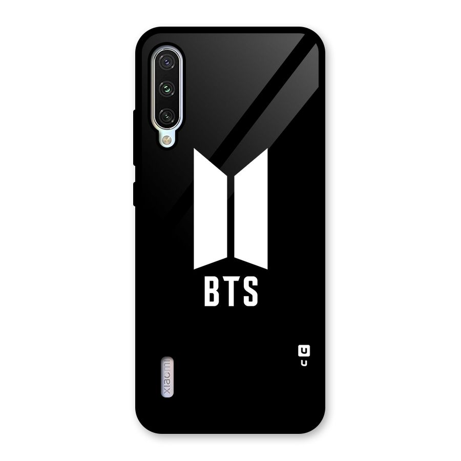 BTS Logo Black Glass Back Case for Mi A3