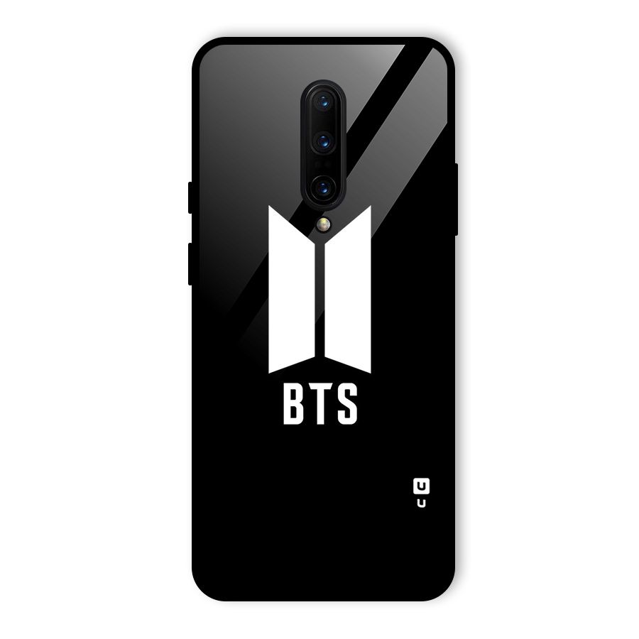 BTS Logo Black Glass Back Case for OnePlus 7 Pro