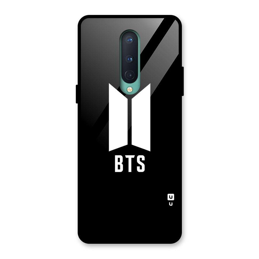 BTS Logo Black Glass Back Case for OnePlus 8