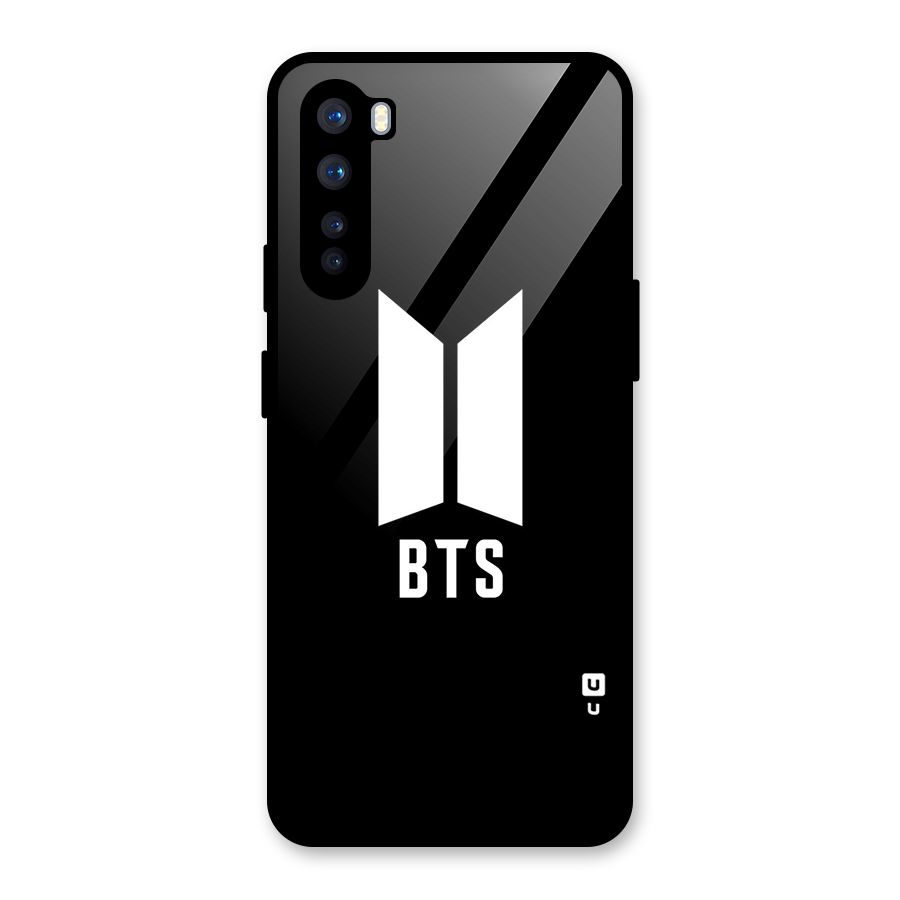 BTS Logo Black Glass Back Case for OnePlus Nord