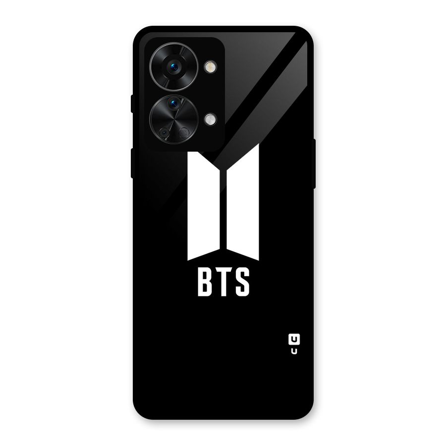 BTS Logo Black Glass Back Case for OnePlus Nord 2T