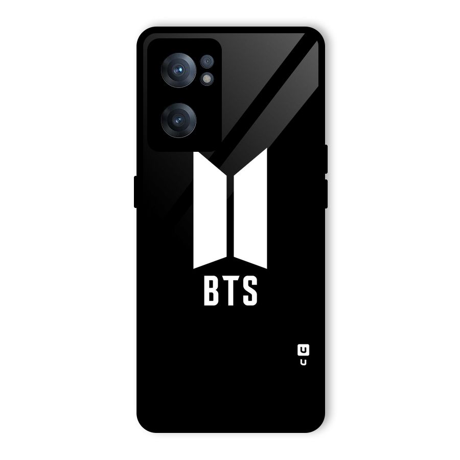 BTS Logo Black Glass Back Case for OnePlus Nord CE 2 5G