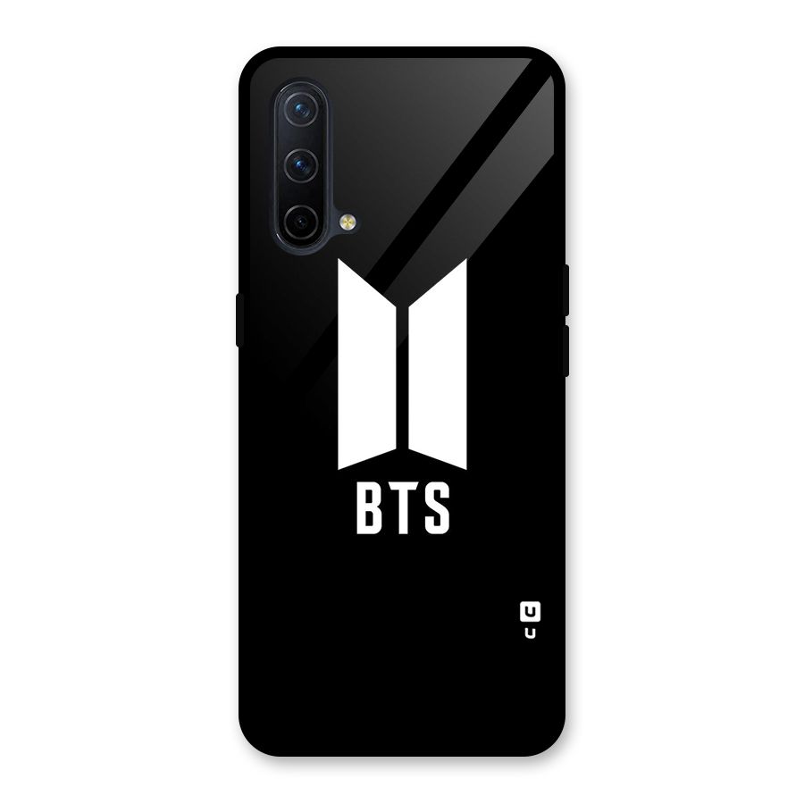 BTS Logo Black Glass Back Case for OnePlus Nord CE 5G