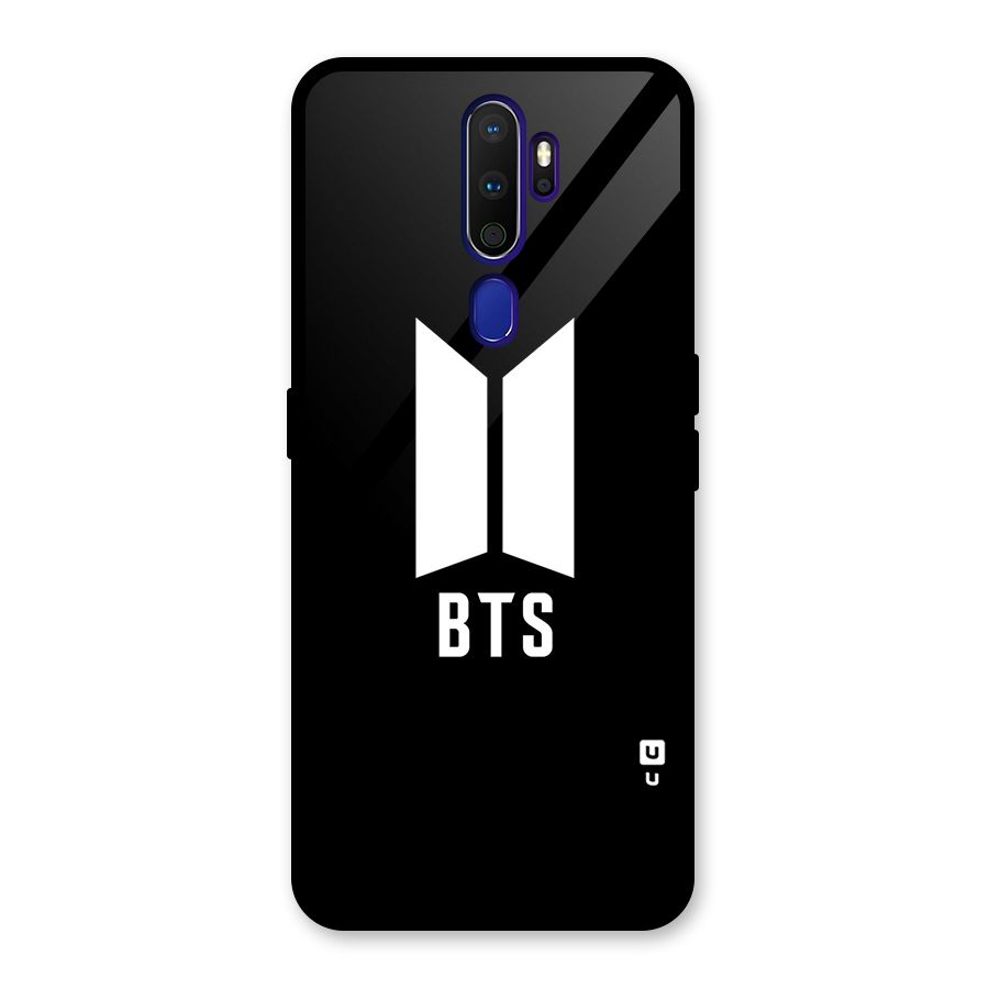 BTS Logo Black Glass Back Case for Oppo A9 (2020)