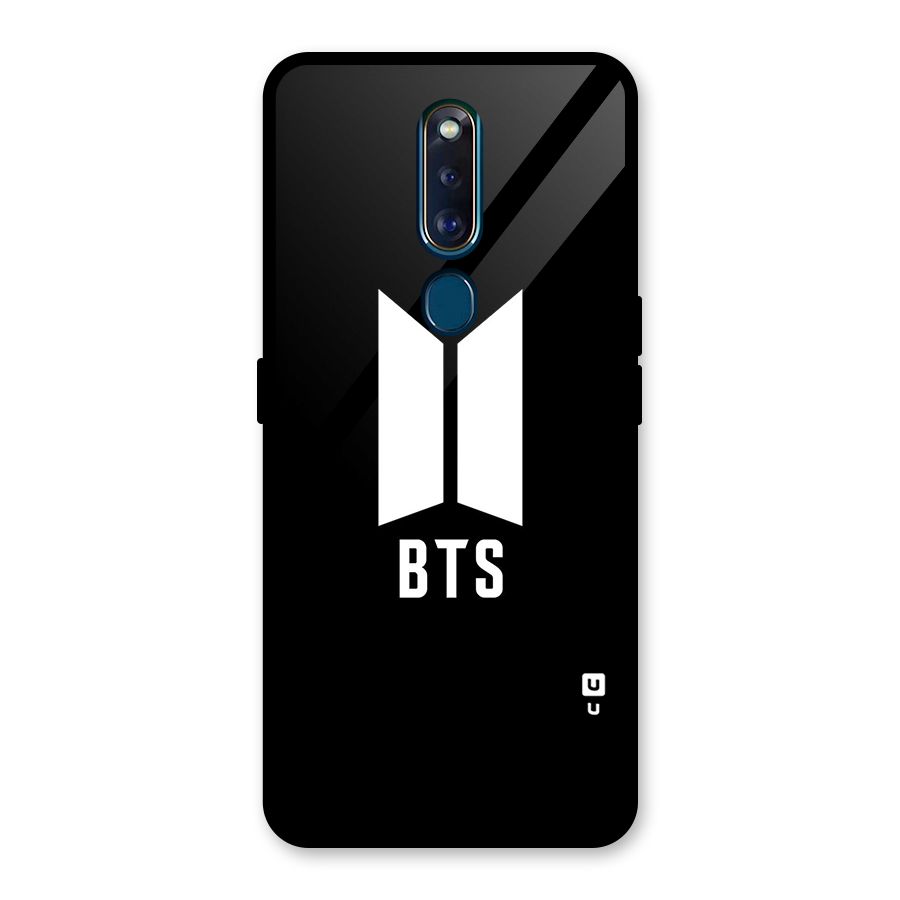 BTS Logo Black Glass Back Case for Oppo F11 Pro