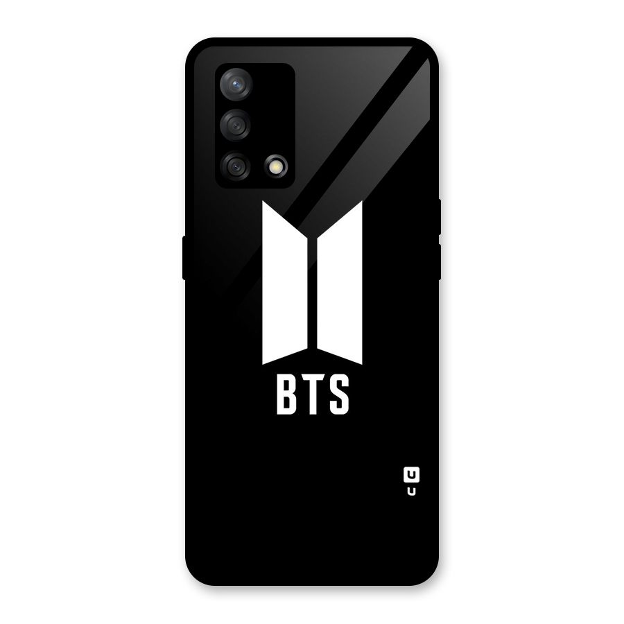 BTS Logo Black Glass Back Case for Oppo F19