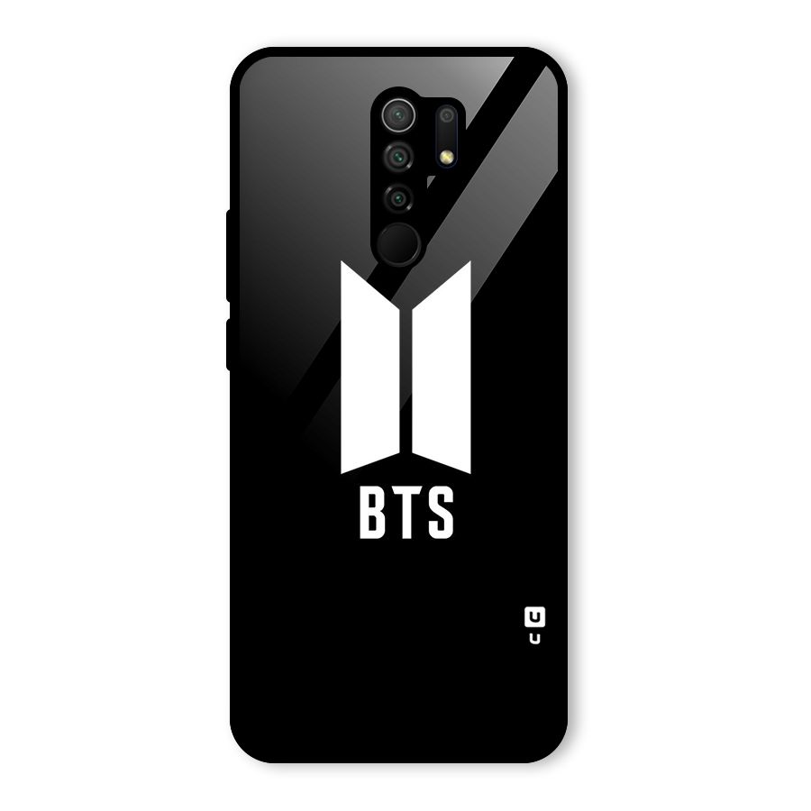 BTS Logo Black Glass Back Case for Poco M2
