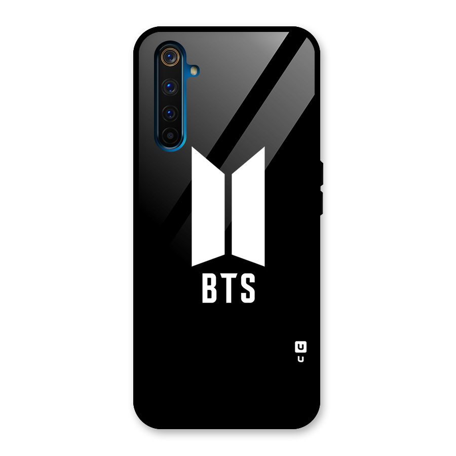 BTS Logo Black Glass Back Case for Realme 6 Pro