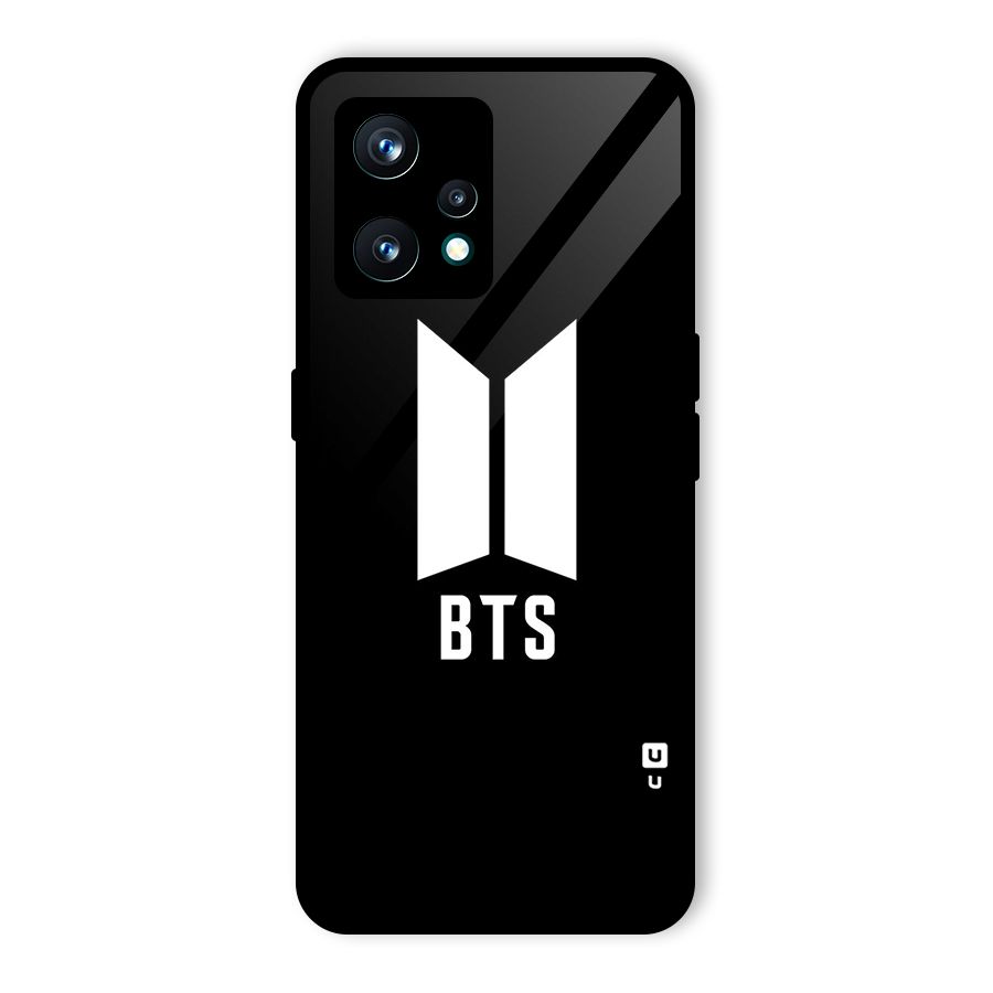 BTS Logo Black Glass Back Case for Realme 9 Pro Plus 5G