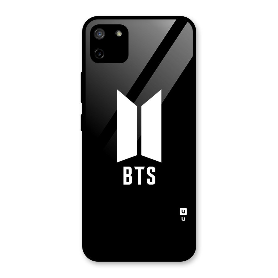 BTS Logo Black Glass Back Case for Realme C11