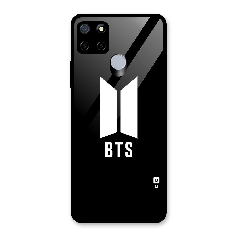 BTS Logo Black Glass Back Case for Realme C15