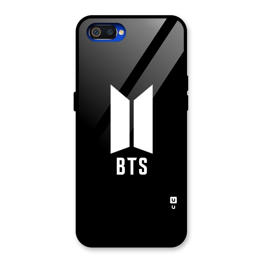 BTS Logo Black Glass Back Case for Realme C2