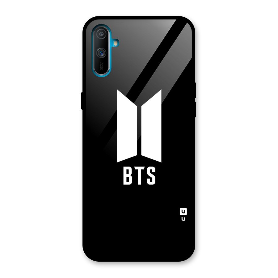 BTS Logo Black Glass Back Case for Realme C3