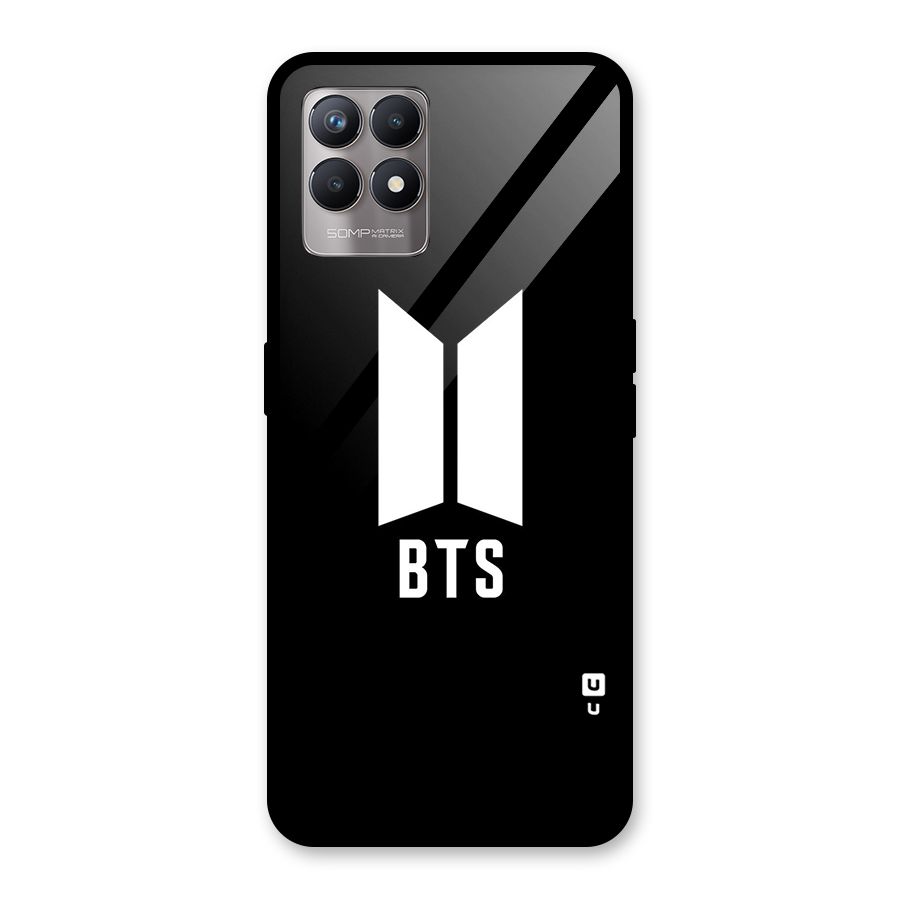 BTS Logo Black Glass Back Case for Realme Narzo 50