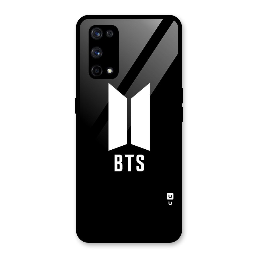 BTS Logo Black Glass Back Case for Realme X7 Pro