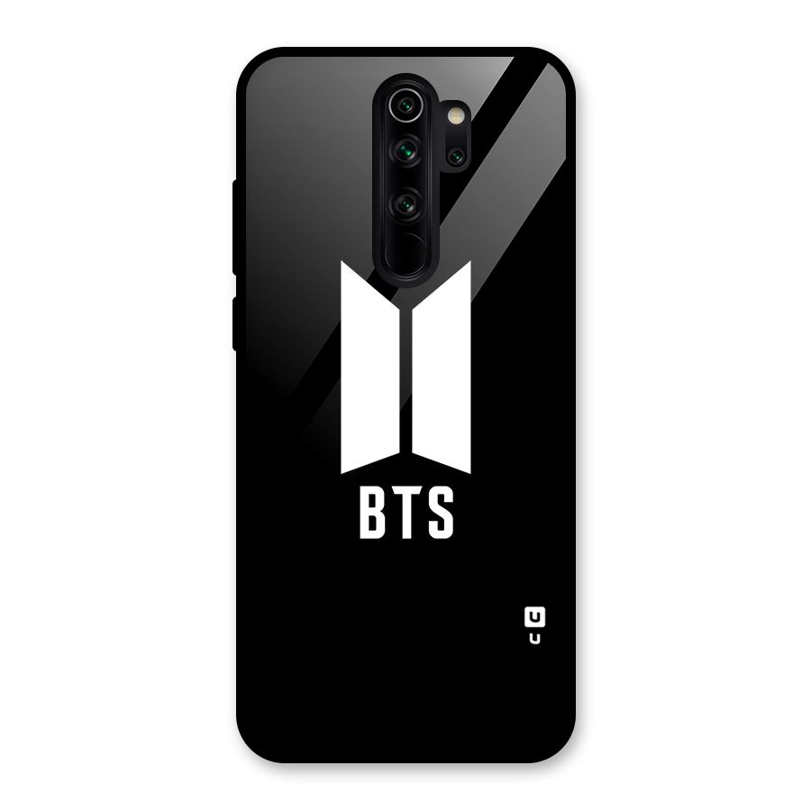BTS Logo Black Glass Back Case for Redmi Note 8 Pro