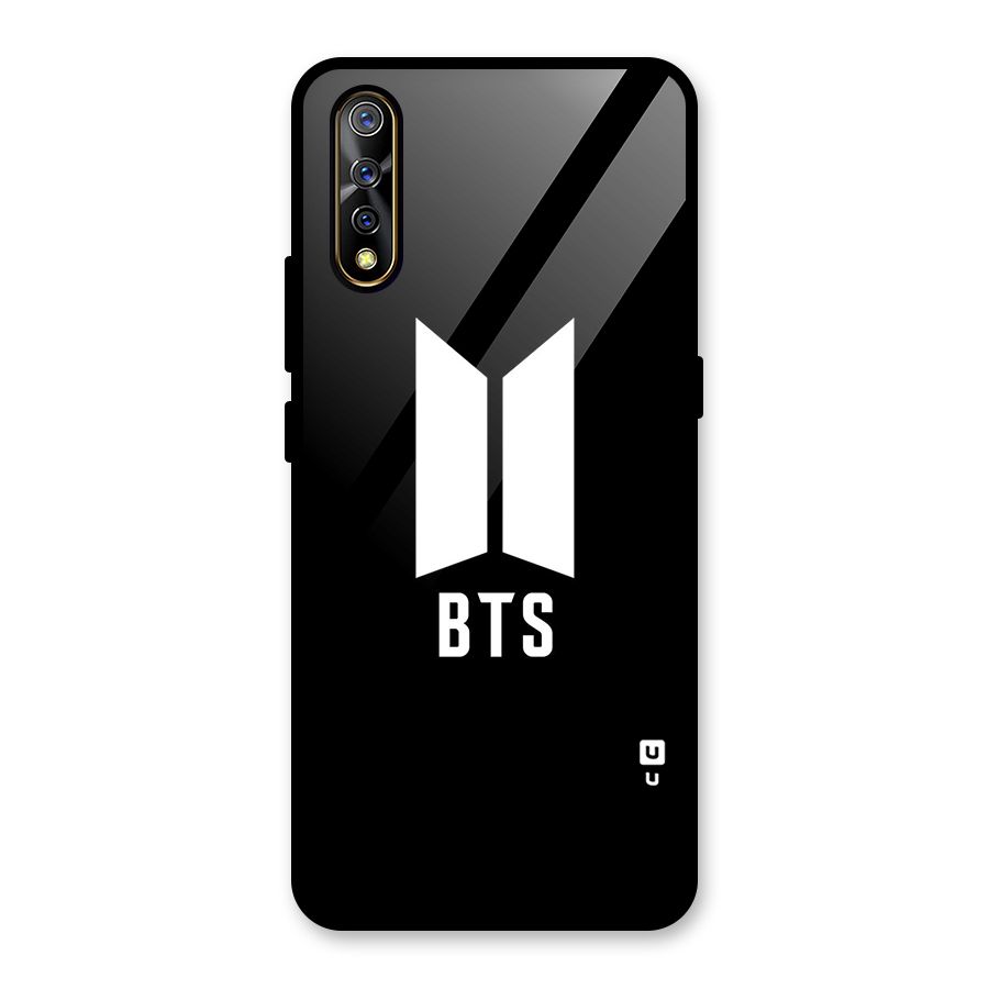 BTS Logo Black Glass Back Case for Vivo S1