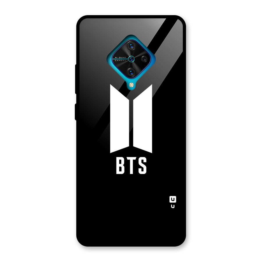 BTS Logo Black Glass Back Case for Vivo S1 Pro