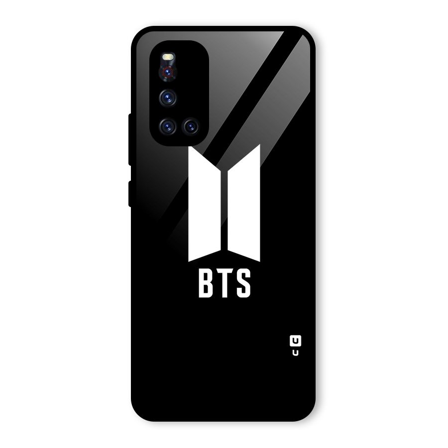 BTS Logo Black Glass Back Case for Vivo V19