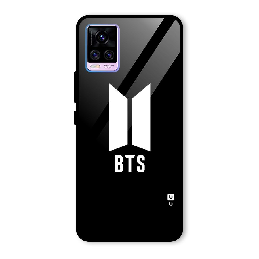BTS Logo Black Glass Back Case for Vivo V20 Pro